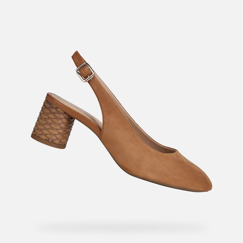 Geox Bayan Stiletto Ayakkabı Kahverengi - Ortensia - CSW-431902